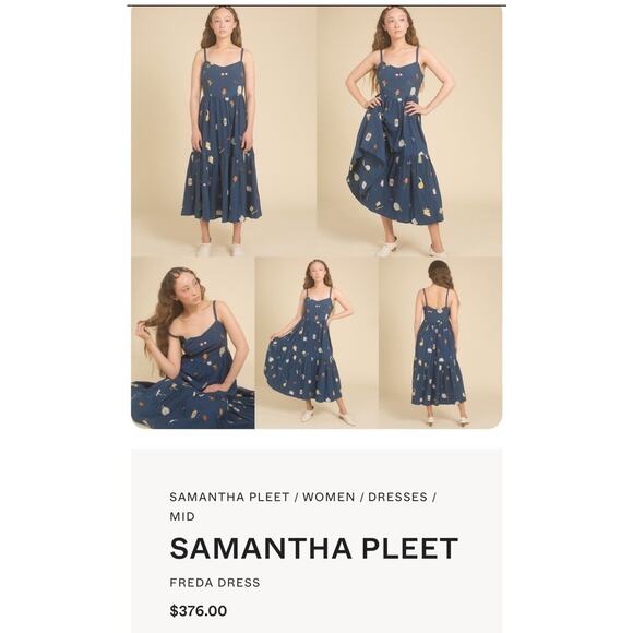 Samantha Pleet Full Embroidered Freda Tiered Sundress Tea Party Picnic 6 - Picture 10 of 10